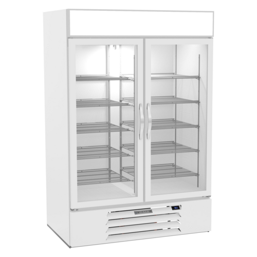 Beverage Air MMR49HC-1-W-WINE MarketMax Wine Merchandiser 52W Two Section Reach In with Glass Doors and LED Lighting