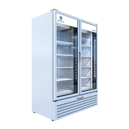 Beverage Air MT53-1W Marketeer Series Refrigerated Merchandiser Two Section Glass Doors 41.66 Cu Ft Capacity