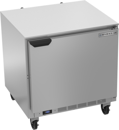 Beverage Air UCF32AHC Undercounter Freezer 32 inch 7.2 cu ft Solid Door Stainless Steel Made in USA