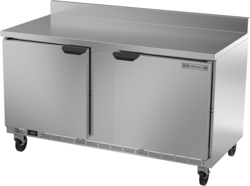 Beverage Air WTF60AHC-FIP Worktop Freezer Two Section 60 Inch 14.39 cu ft Solid Doors Stainless Steel