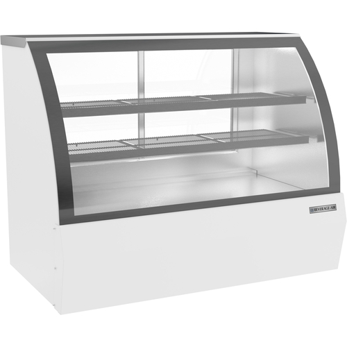 Beverage Air CDR5HC1WD Dry Deli Case 60-1/4 Inch 17 Cu Ft Curved Glass Stainless Steel White ETL Sanitation