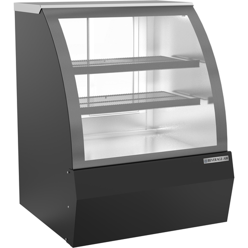 Beverage Air CDR3HC-1-B Refrigerated Deli Case 37-1/4 inch 10 cu ft Curved Glass Self Contained Refrigeration