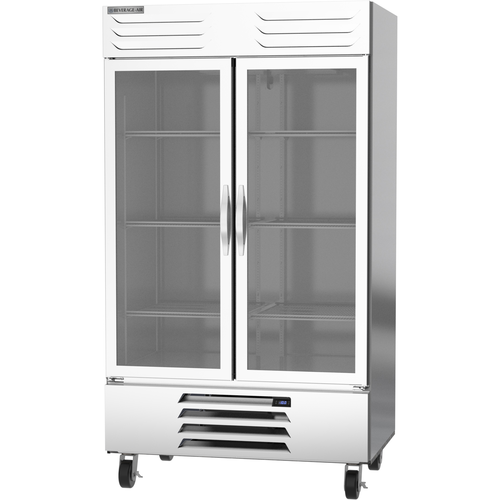 Beverage Air FB44HC-1G Vista Freezer Reach In Two Section 47W 84H 44 cu ft Electronic Control Glass Doors