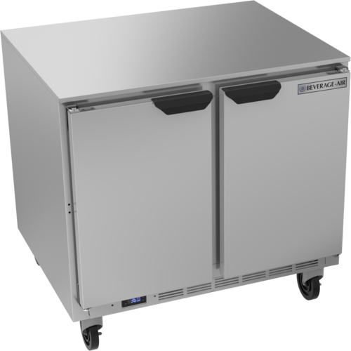 Beverage Air UCR36AHC Undercounter Refrigerator 36 inch Two Section 8.5 cu ft Stainless Steel Made in USA