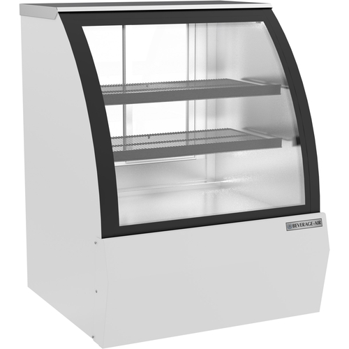 Beverage Air CDR3HC-1-W Refrigerated Deli Case 37-1/4 Inch 10 Cu Ft Capacity Curved Glass Self Contained