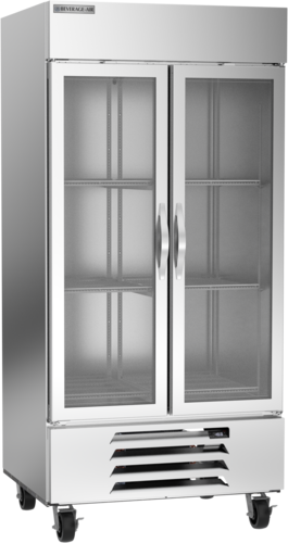Beverage Air HBF35HC-1-G Horizon Series Freezer Two Section 39-1/2W 35 cu ft Capacity Glass Doors LED Lighting
