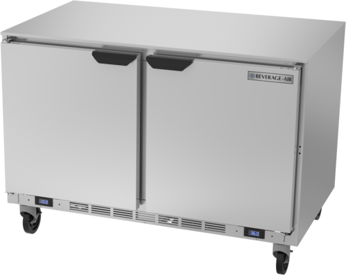 Beverage Air UCFR48AHC Undercounter Freezer Refrigerator 48 inch Two Section Stainless Steel 5.31 cu ft Capacity