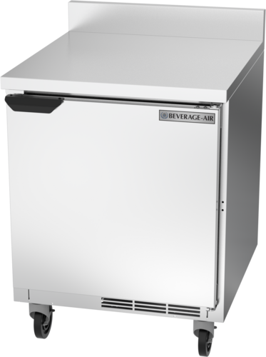 Beverage Air WTR27AHC-FIP Worktop Refrigerator 27 inch One Section 6.13 cu ft Solid Door Stainless Steel