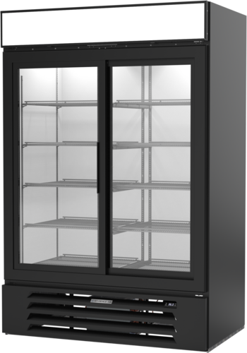 Beverage Air MMR45HC-1-B MarketMax Refrigerated Merchandiser Two Section Reach In with Glass Doors 46 Cu Ft Capacity