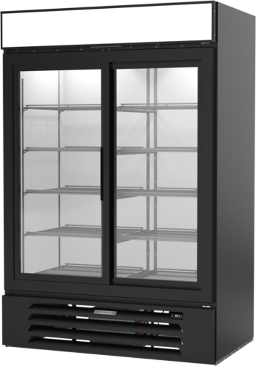 Beverage Air MMR45HC-1-B MarketMax Refrigerated Merchandiser Two Section Reach In with Glass Doors 46 Cu Ft Capacity