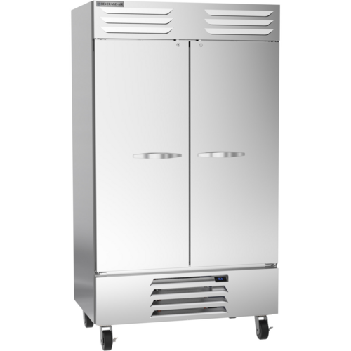 Beverage Air RB44HC-1S Vista Refrigerator Reach-In Two-Section 44 Cu Ft Lockable Doors Adjustable Shelves LED Lighting