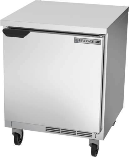 Beverage Air WTR27HC-FLT Worktop Refrigerator 27 inch One Section 5.25 cu ft Solid Door Stainless Steel