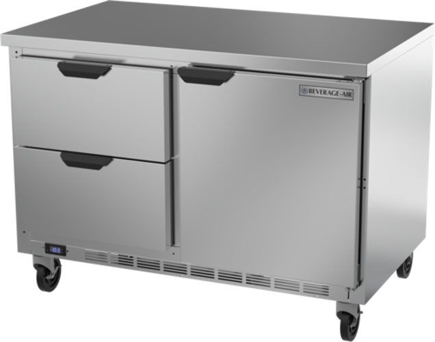 Beverage Air WTFD48AHC2FLT Worktop Freezer 48 inch Two Section 11 cu ft Stainless Steel Made in USA