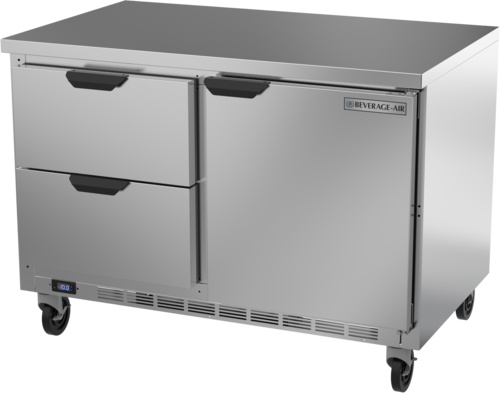 Beverage Air WTFD48AHC2FLT Worktop Freezer 48 inch Two Section 11 cu ft Stainless Steel Made in USA