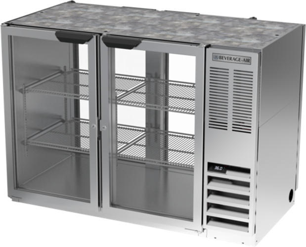 Beverage Air BB48HC1GPTS Refrigerated Pass-Thru Back Bar Refrigerator 48W 34H 136 cu ft Capacity