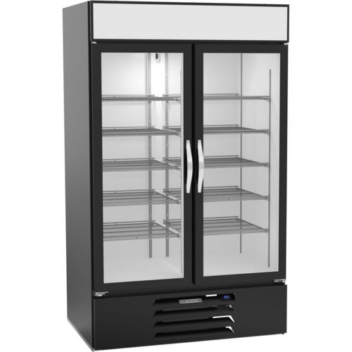 Beverage Air MMF44HC-1-B MarketMax Freezer Merchandiser Two Section 44 Cu Ft Capacity with Glass Doors