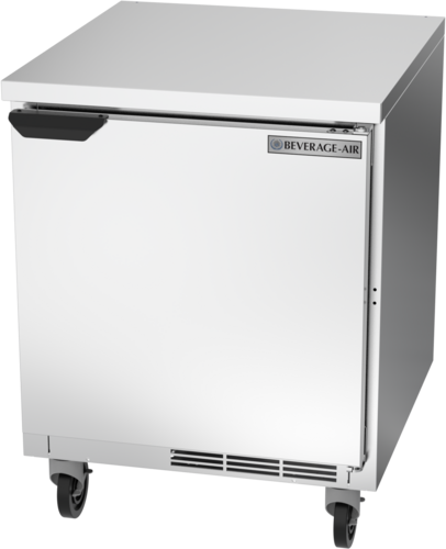 Beverage Air WTR27AHC-FLT Worktop Refrigerator 27 inch Solid Door Stainless Steel 6.13 cu ft Made in USA