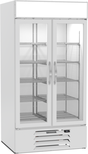 Beverage Air MMR35HC-1-W MarketMax Refrigerated Merchandiser Reach-In Two-Section 35 Cu Ft Capacity