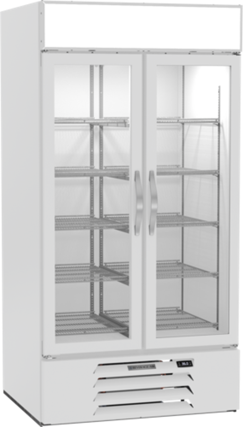 Beverage Air MMR35HC-1-W MarketMax Refrigerated Merchandiser Reach-In Two-Section 35 Cu Ft Capacity