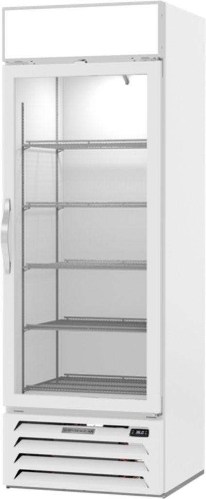 Beverage Air MMR19HC-1-W MarketMax Refrigerated Merchandiser One Section 19 Cu Ft LED Lighting Self Closing Door