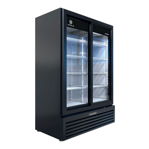 Beverage Air MT53-1-SDB Marketeer Series Refrigerated Merchandiser Two Section Sliding Glass Doors 41.66 Cu Ft Capacity