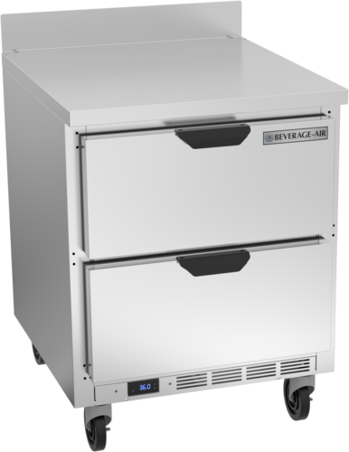 Beverage Air WTFD27AHC-2 Worktop Freezer One Section 27 Inch 6.13 Cu Ft Capacity Stainless Steel Drawers