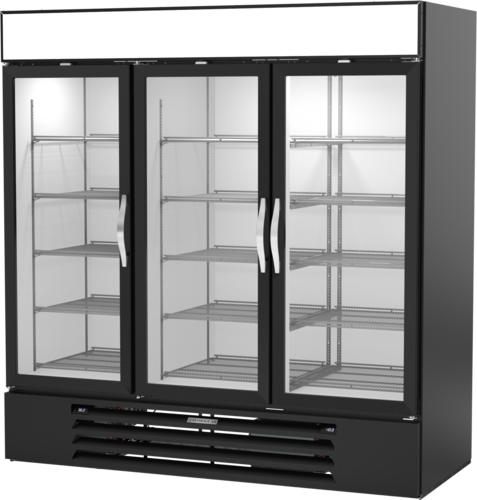 Beverage Air MMRF72HC-1-B-BW MarketMax DUAL TEMP Merchandiser Reach-in Three-section 19.62 cu ft Refrigerator 44.85 cu ft Freezer