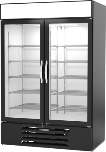 Beverage Air MMR49HC-1-B-IQ MarketMax Refrigerated Merchandiser Two Section Reach In 46.15 Cu Ft Capacity