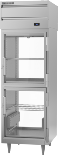 Beverage Air PH1-1BHG-PT Warming Cabinet Pass-Thru One-Section 21.5 cu ft Glass Doors Cylinder Lock Silver Shelves