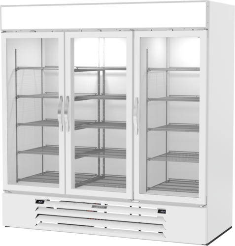 Beverage Air MMRF72HC-1-C-WW MarketMax DUAL TEMP Merchandiser Reach In Three Section 44.85 cu ft Refrigerator Freezer