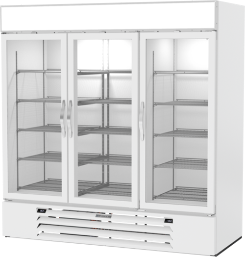 Beverage Air MMRF72HC-1-C-WW MarketMax DUAL TEMP Merchandiser Reach In Three Section 44.85 cu ft Refrigerator Freezer