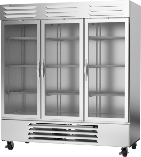 Beverage Air FB72HC-1G Vista Freezer Reach-In Three-Section 75W 68.43 cu ft Electronic Control Lockable Glass Doors