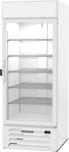 Beverage Air MMR27HC-1-W-IQ MarketMax Refrigerated Merchandiser One Section Triple Pane Glass Door 25.97 Cu Ft Capacity
