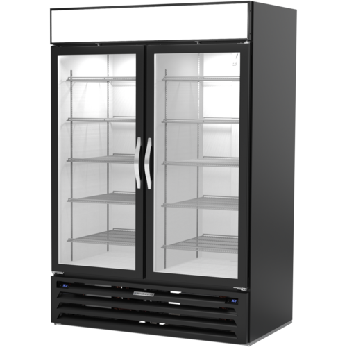 Beverage Air MMRR49HC-1-A-BW-WINE MarketMax DUAL TEMP Wine Merchandiser 52 inch Reach In Two Section 21 cu ft Capacity