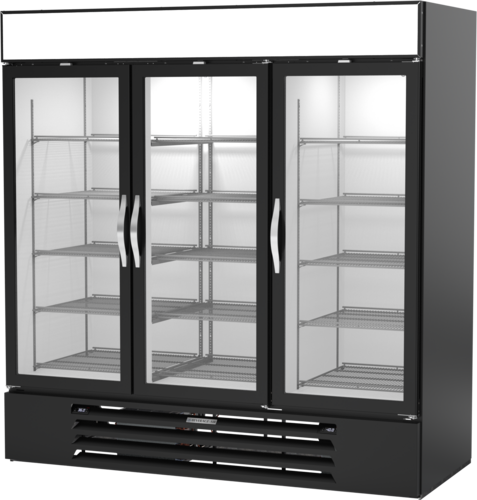 Beverage Air MMRF72HC-1-C-BW MarketMax Dual Temp Merchandiser Three Section Refrigerator Freezer 44.85 cu ft