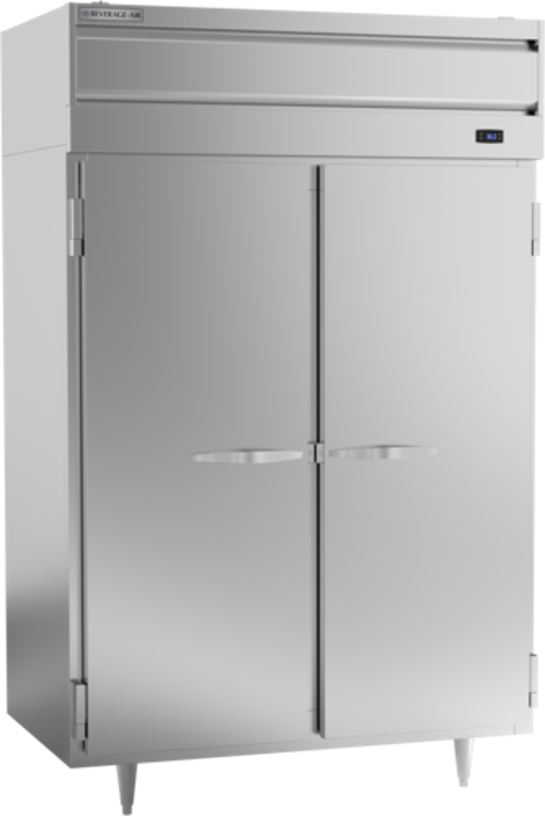 Beverage Air PR2HC-1AS P-Series Refrigerator Reach-In Two-Section 44.57 cu ft Solid Doors Adjustable Shelves LED Lighting