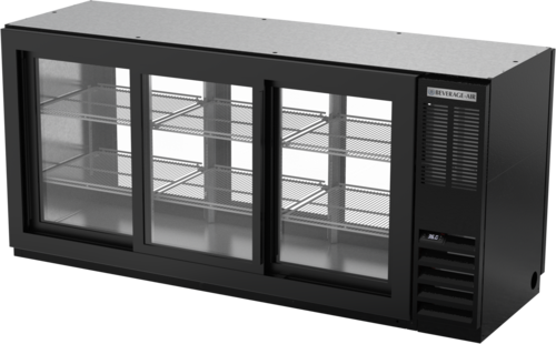 Beverage Air BB72HC1GSTB Refrigerated Back Bar Pass-Thru Storage Cabinet 72 inch 22 cu ft Capacity