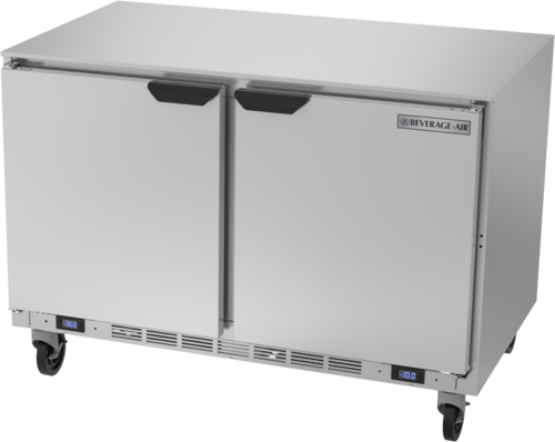 Beverage Air UCRF48AHC Undercounter Refrigerator Freezer 48 inch Two Section Stainless Steel 5.31 cu ft Capacity