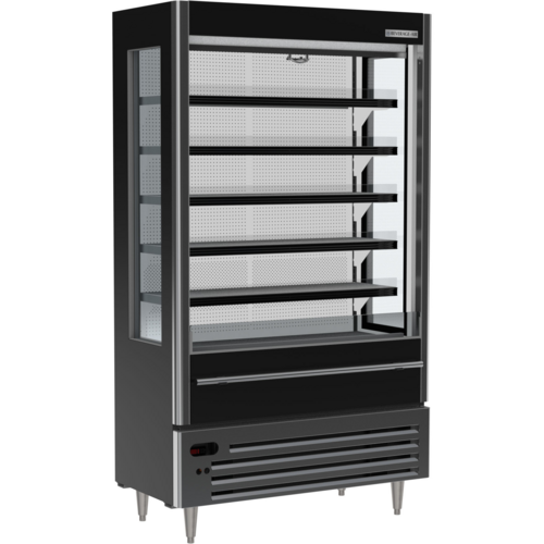 Beverage Air VMHCSL-18-1-B Vuemax Series Slim Open-Air Merchandiser 12.7 cu ft LED Lighting Automatic Defrost