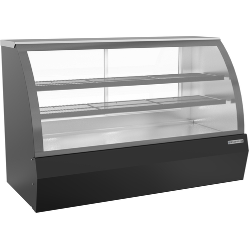 Beverage Air CDR6HC1B Dry Deli Case 21 cu ft Capacity Curved Front Glass Adjustable Shelves LED Lighting