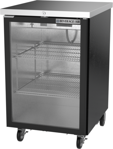 Beverage Air BB24HC-1-FG-B Refrigerated Back Bar Storage Cabinet 24 Inch One Section 766 Cu Ft Glass Door