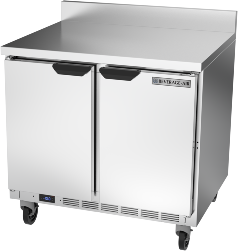 Beverage Air WTF36AHC-FIP Worktop Freezer Two Section 36 Inch 8.69 Cu Ft Solid Doors Stainless Steel