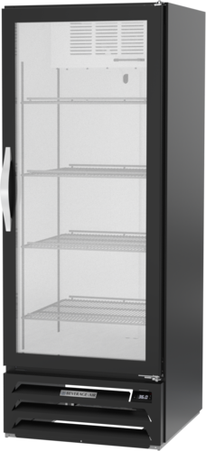 Beverage Air MMR12HC-1-B MarketMax Refrigerated Merchandiser Reach In One Section 12 Cu Ft Capacity Black