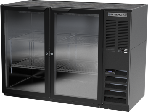 Beverage Air BB48HC1FGB Refrigerated Food Rated Back Bar Storage Cabinet 48W 34H 124 cu ft with Glass Doors