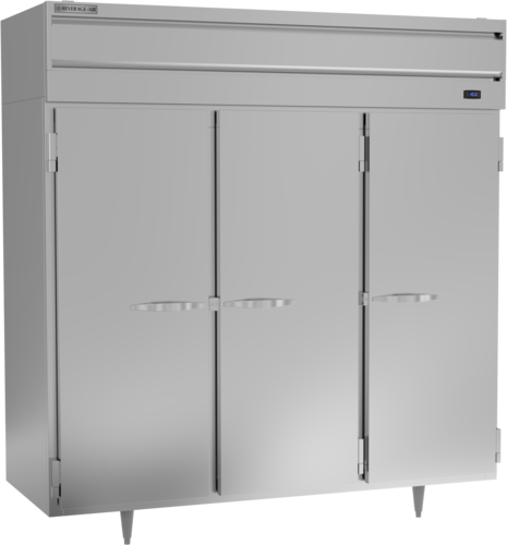 Beverage Air PF3HC-1AS Freezer Reach-In Three-Section 68.34 cu ft Solid Doors Adjustable Shelves LED Lighting