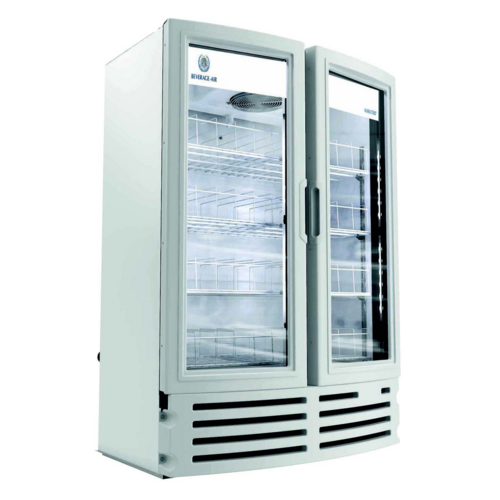 Beverage Air MT21-1W Marketeer Series Refrigerated Merchandiser One Section 16.77 Cu Ft Capacity Double Pane Doors