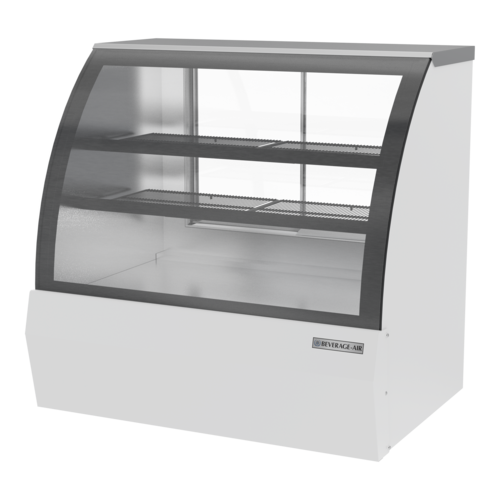 Beverage Air CDR4HC-1-W-D Dry Deli Case 14 cu ft Capacity Curved Front Glass Adjustable Shelves LED Lighting
