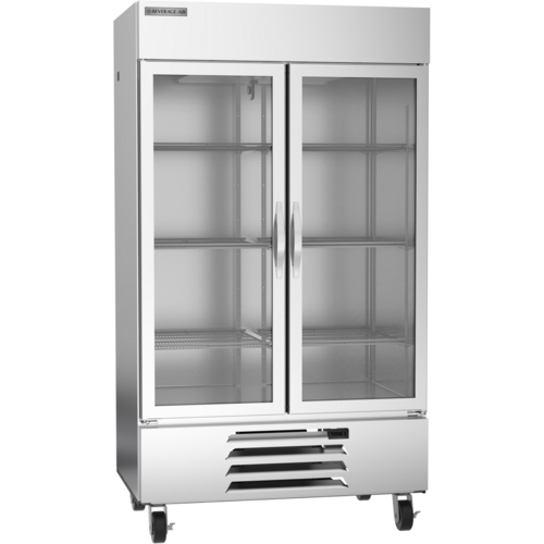Beverage Air HBF44HC-1-G Horizon Series Freezer Two Section 44 cu ft Capacity with Glass Doors and Adjustable Shelves