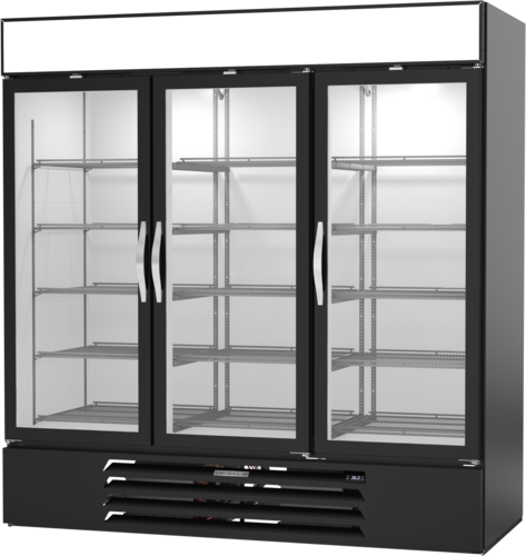 Beverage Air MMR72HC-1-B-WINE MarketMax Wine Merchandiser Reach In Three Section 70 Cu Ft Capacity LED Lighting