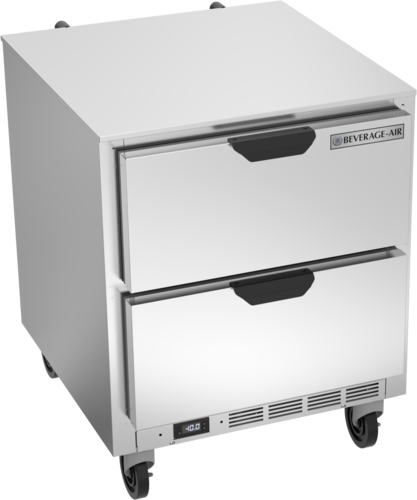 Beverage Air UCFD27AHC-2 Undercounter Freezer 27 inch 5.99 cu ft Capacity with 2 Drawers Stainless Steel